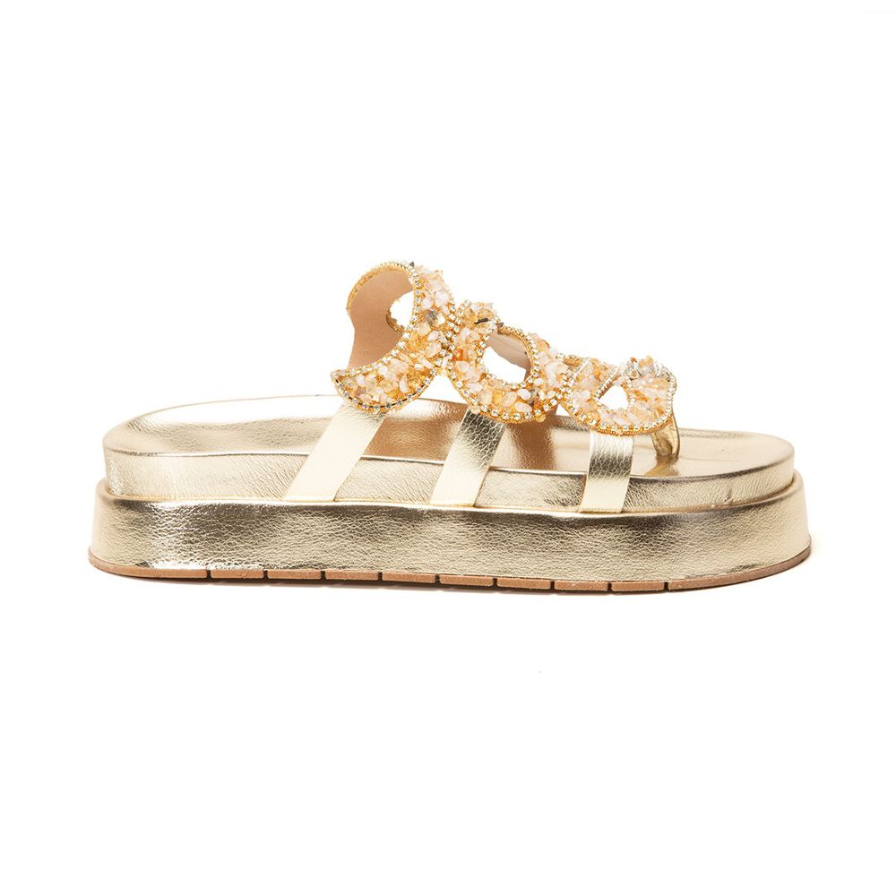 Sandália Papete Com Pedraria Snake Rast Shoes Conf... - RAST SHOES