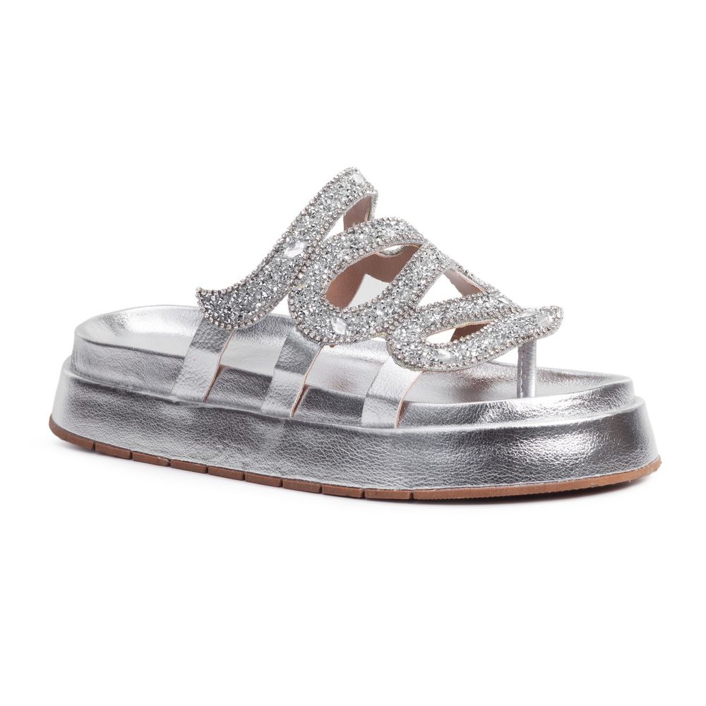 Sandália Papete Com Pedraria Snake Rast Shoes Luxo... - RAST SHOES