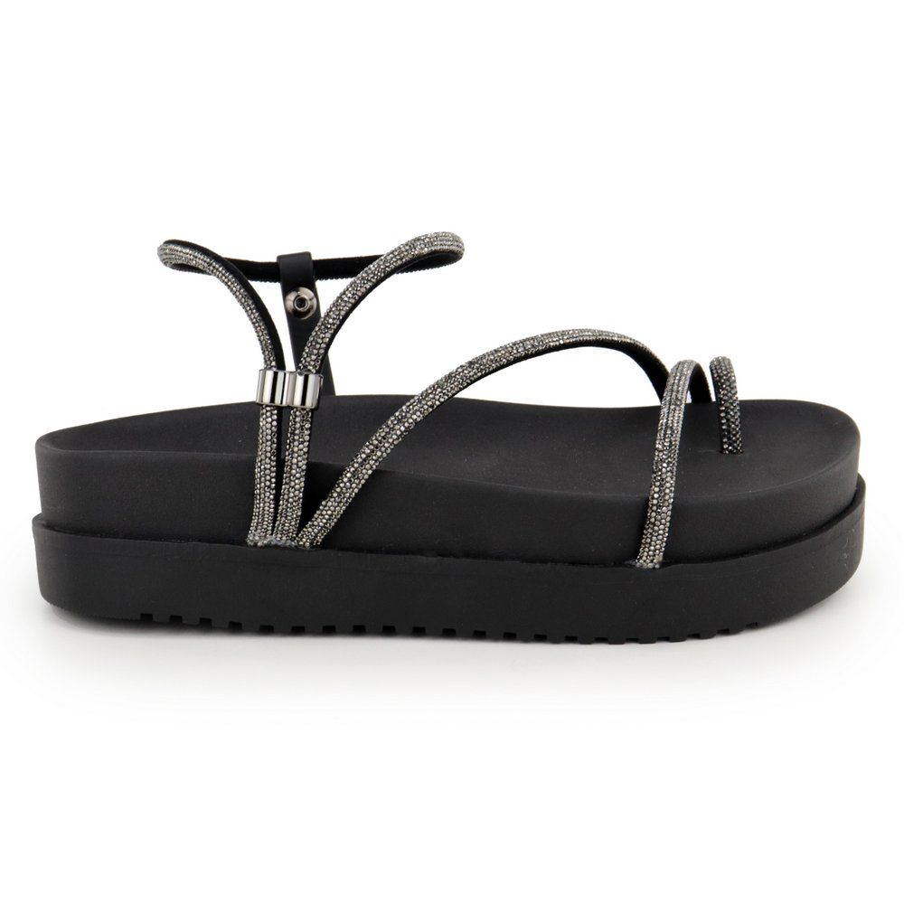 Papete Com Tiras Ajustáveis Pedraria Confort – Pre... - RAST SHOES