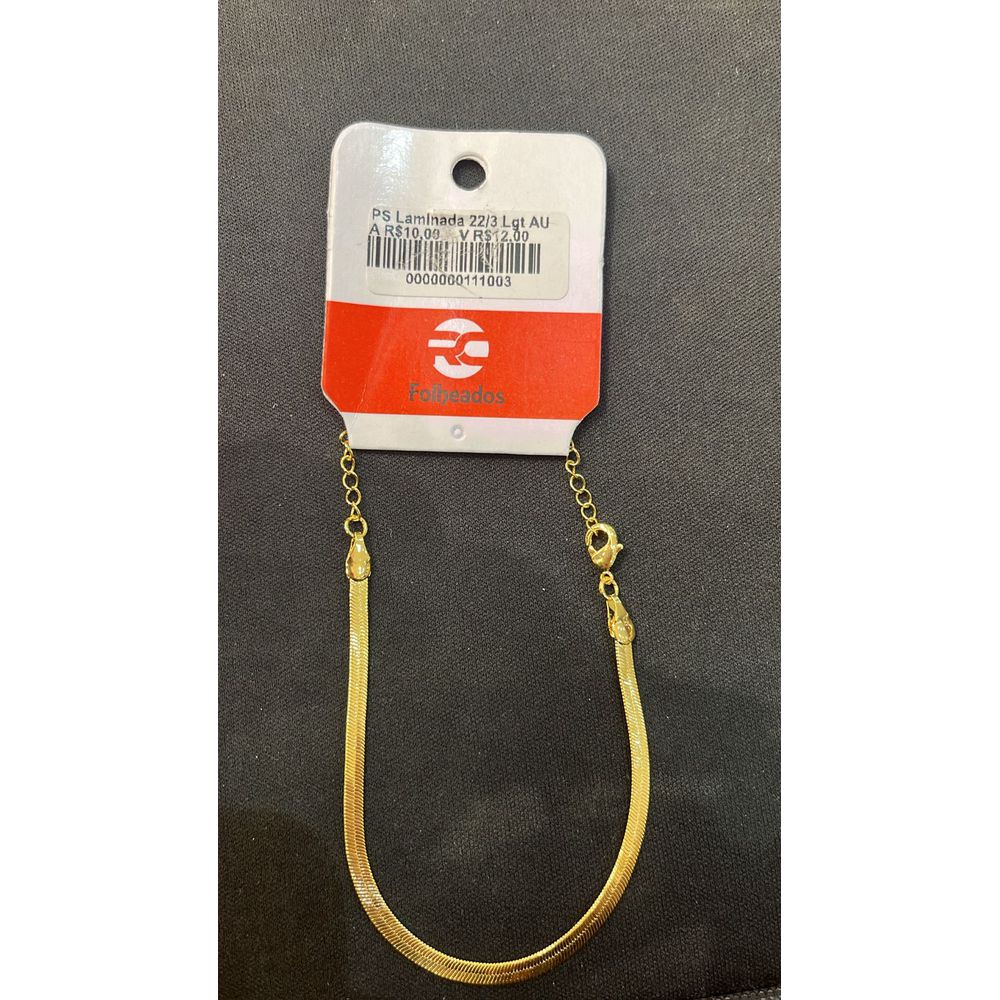 Pulseira Laminada 22/3 Banhado A Ouro 18K - 000000... - RC JOIAS BY RUDI