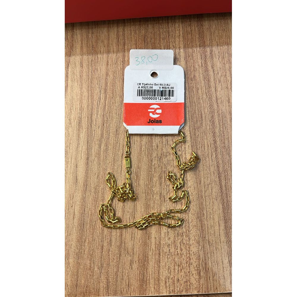 Corrente Tijolinho Fecho Gaveta Banhado A Ouro 18k... - RC JOIAS BY RUDI