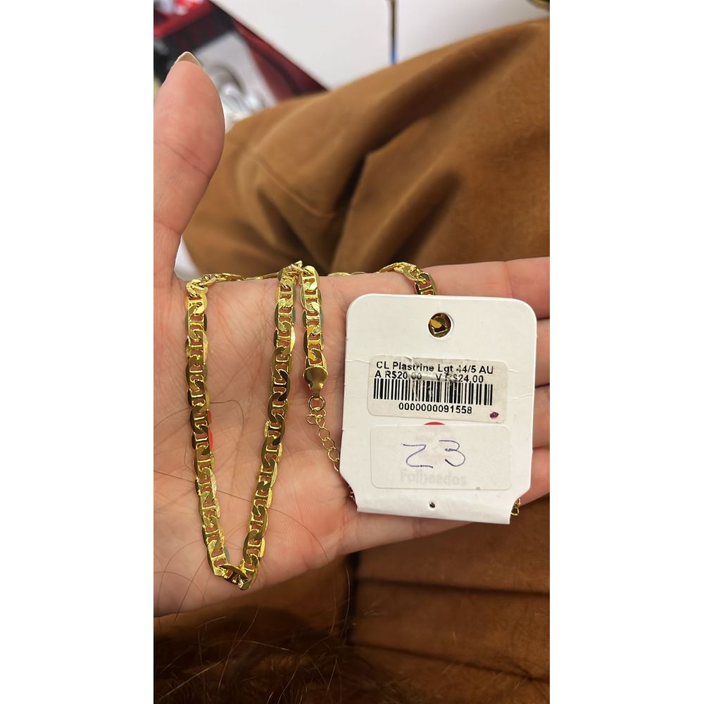 Colar Piastrine Banhado A Ouro 18K - 000000091558 - RC JOIAS BY RUDI