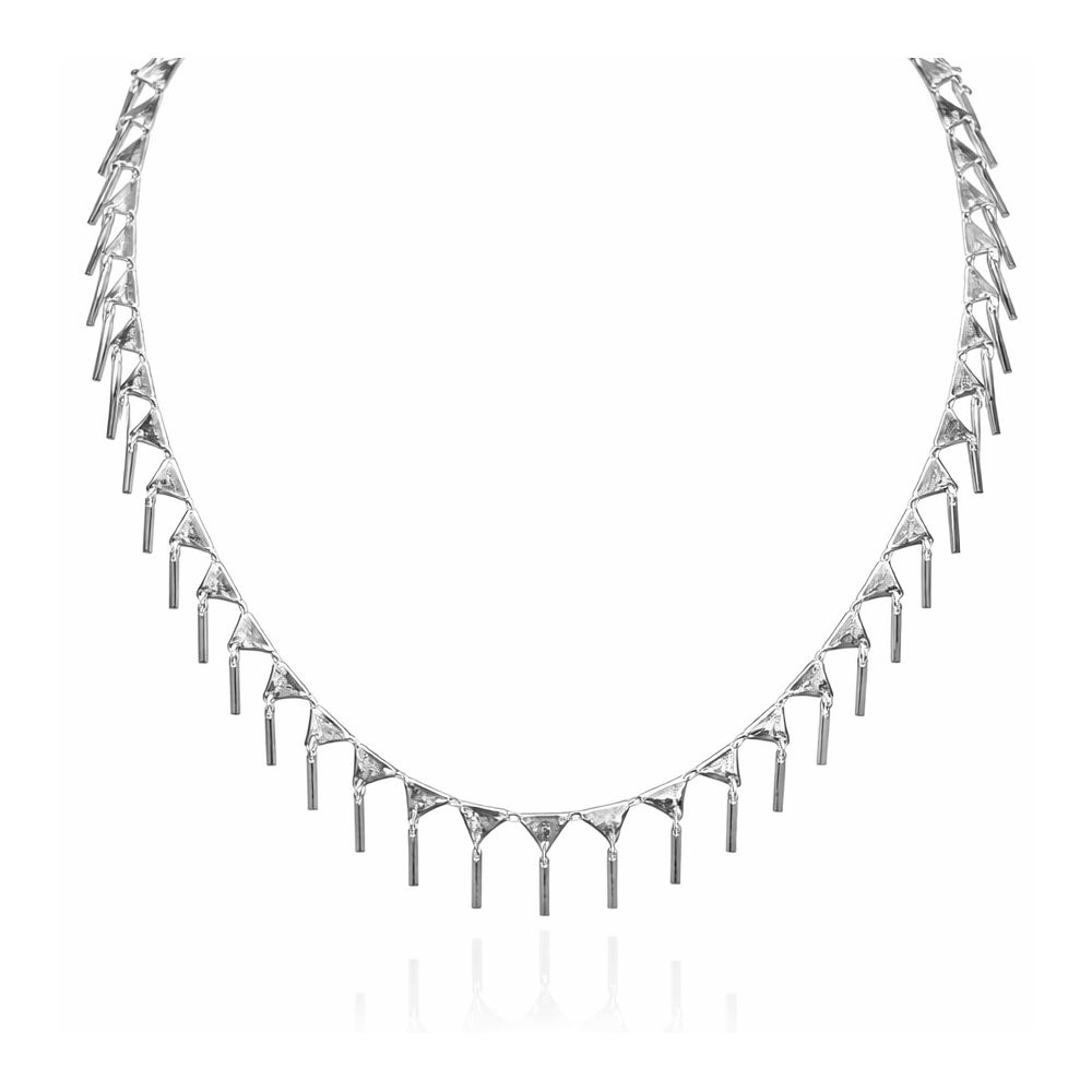 Colar Triângulo Palito Banhado A Prata 925 - 00000... - RC JOIAS BY RUDI