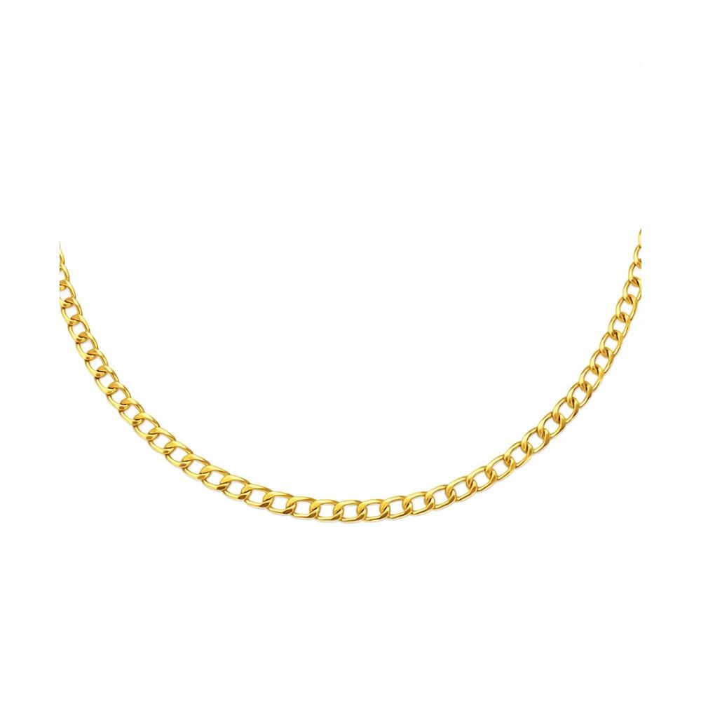 Colar Grumet Chapada Fecho Lagosta Banhado a Ouro ... - RC JOIAS BY RUDI