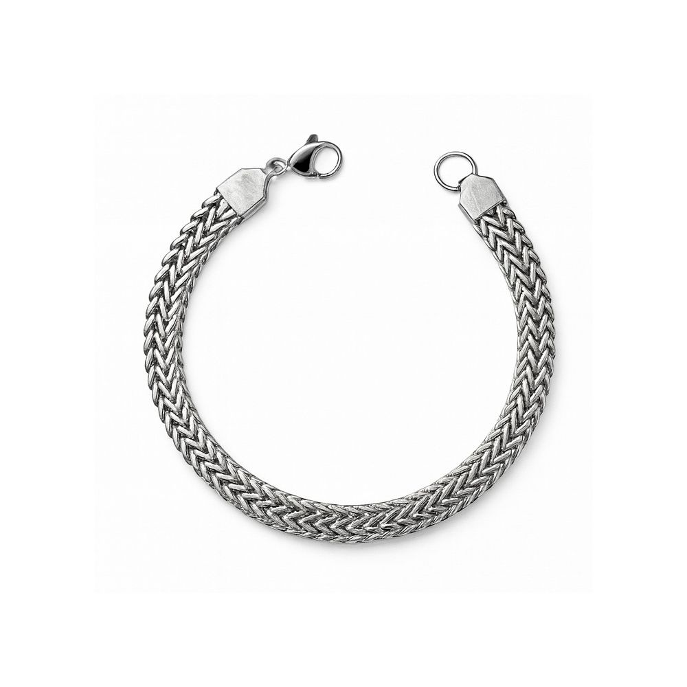 Pulseira Grumet Quadrada Dupla Aço Inoxidável - 00... - RC JOIAS BY RUDI