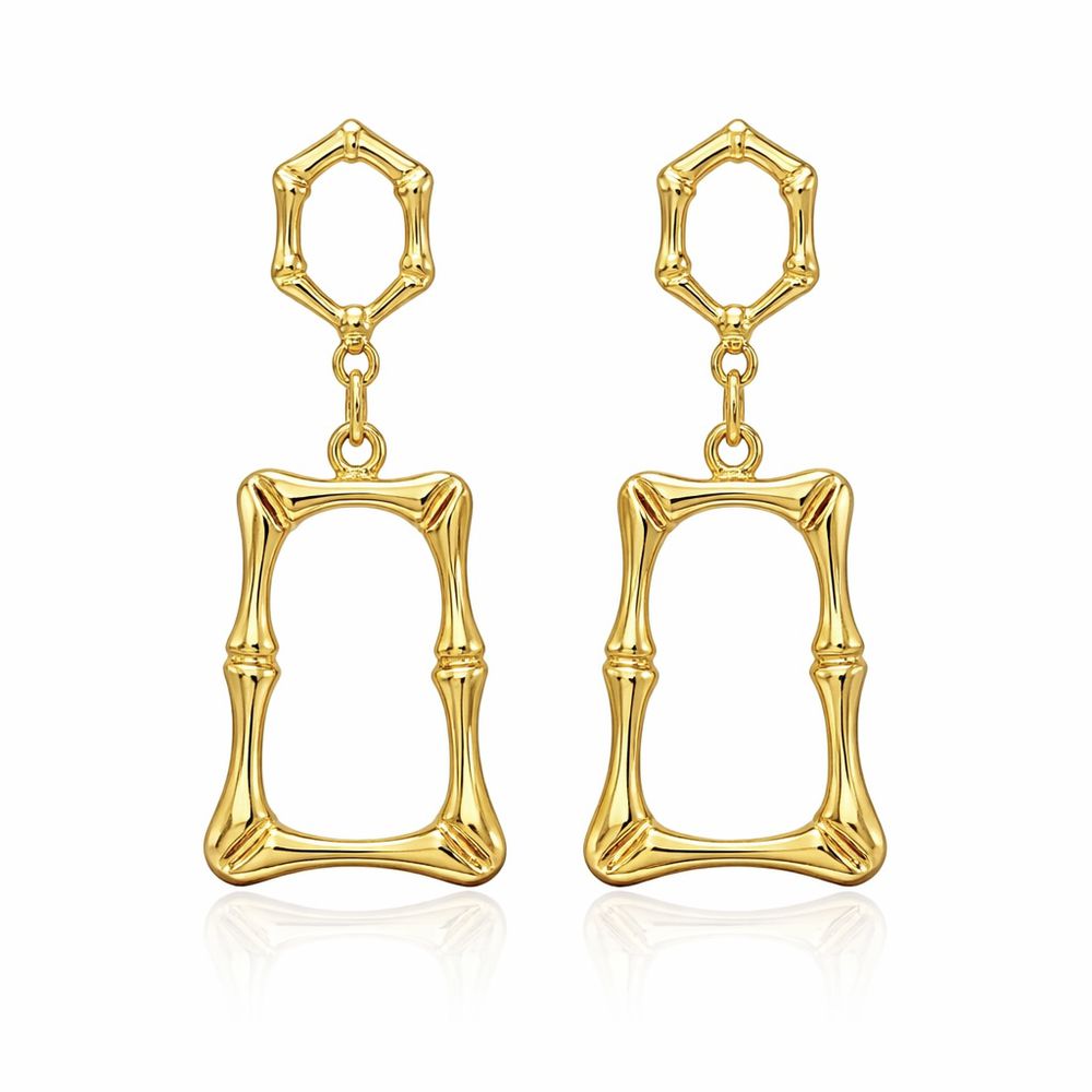 Brinco Moldura Requinte Banhado a Ouro 18K - 00000... - RC JOIAS BY RUDI