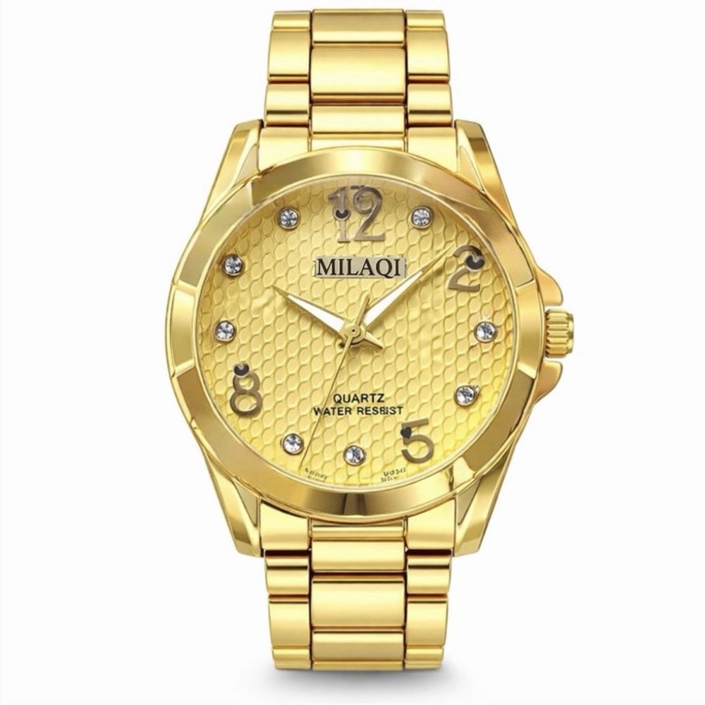 Relógio Quartz Milaqi G Aço Dourado - 000000013327... - RC JOIAS BY RUDI