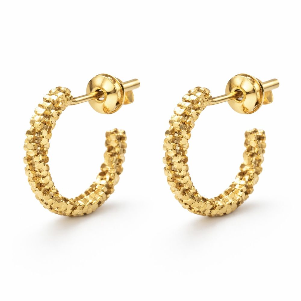 Brinco Argola Brilho N 2 Banhado a Ouro 18K - 0000... - RC JOIAS BY RUDI