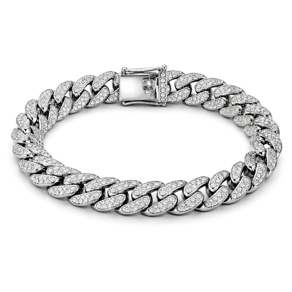 Pulseira Ice Cravejada Trava Dupla - 000000018523 - RC JOIAS BY RUDI