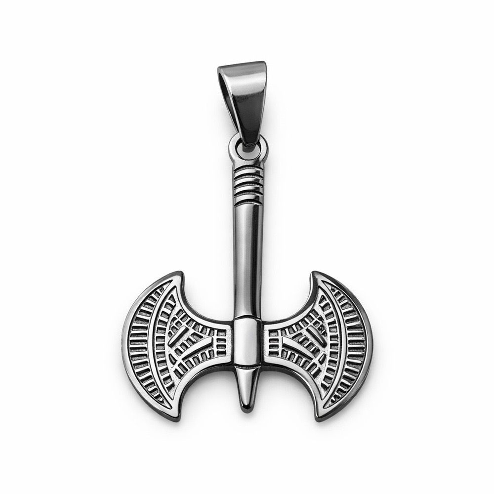 Pingente Machado Duplo Aço Inoxidável - 0000000172... - RC JOIAS BY RUDI