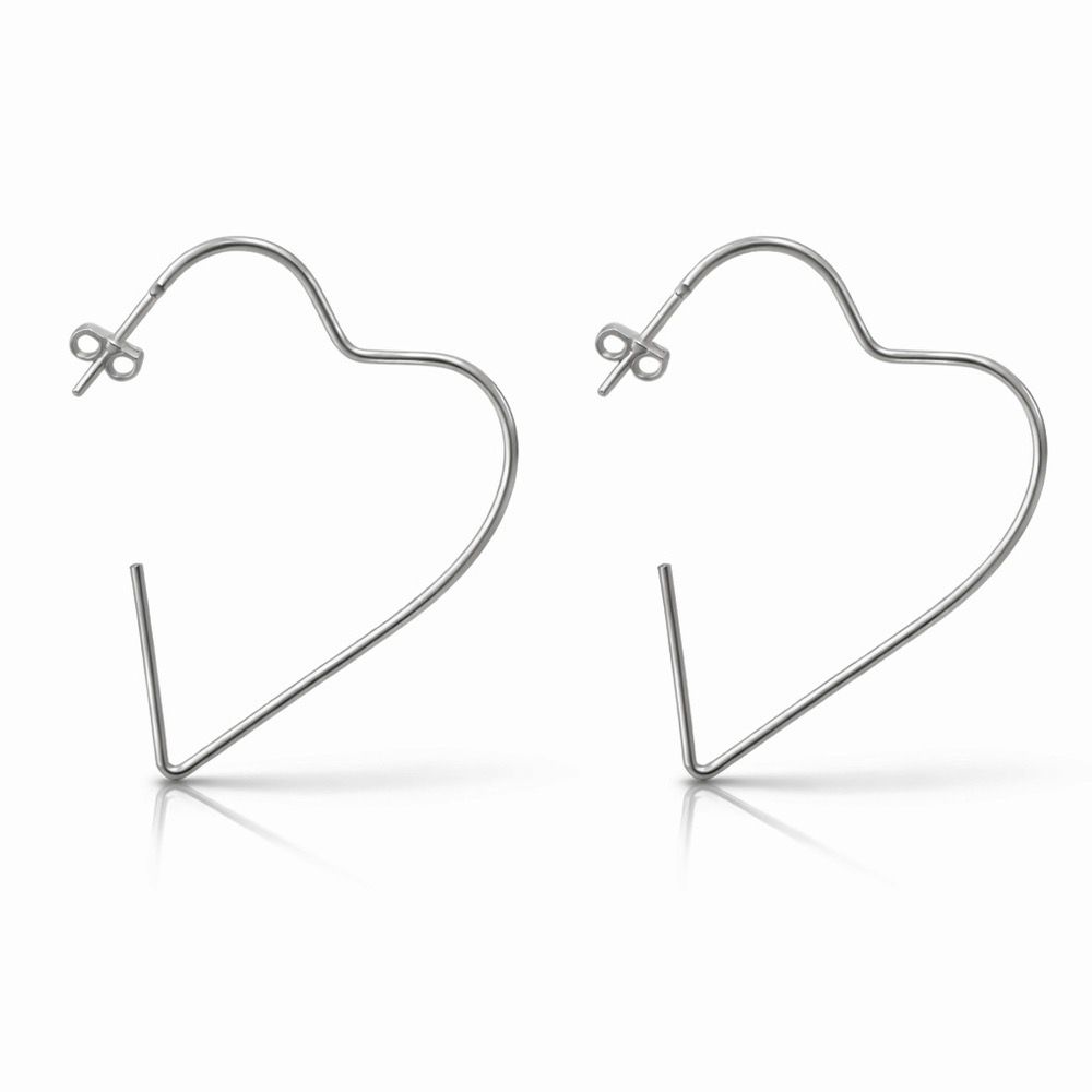 Brinco Coração Tarraxa N3,5 Banhado a Prata 925 - ... - RC JOIAS BY RUDI