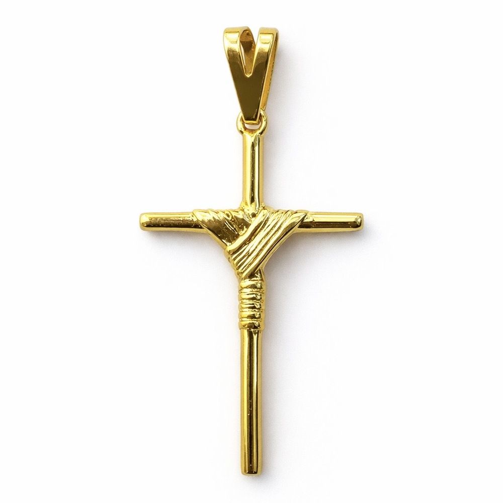 Pingente Cruz Nó Banhado a Ouro 18K - 000000018002... - RC JOIAS BY RUDI
