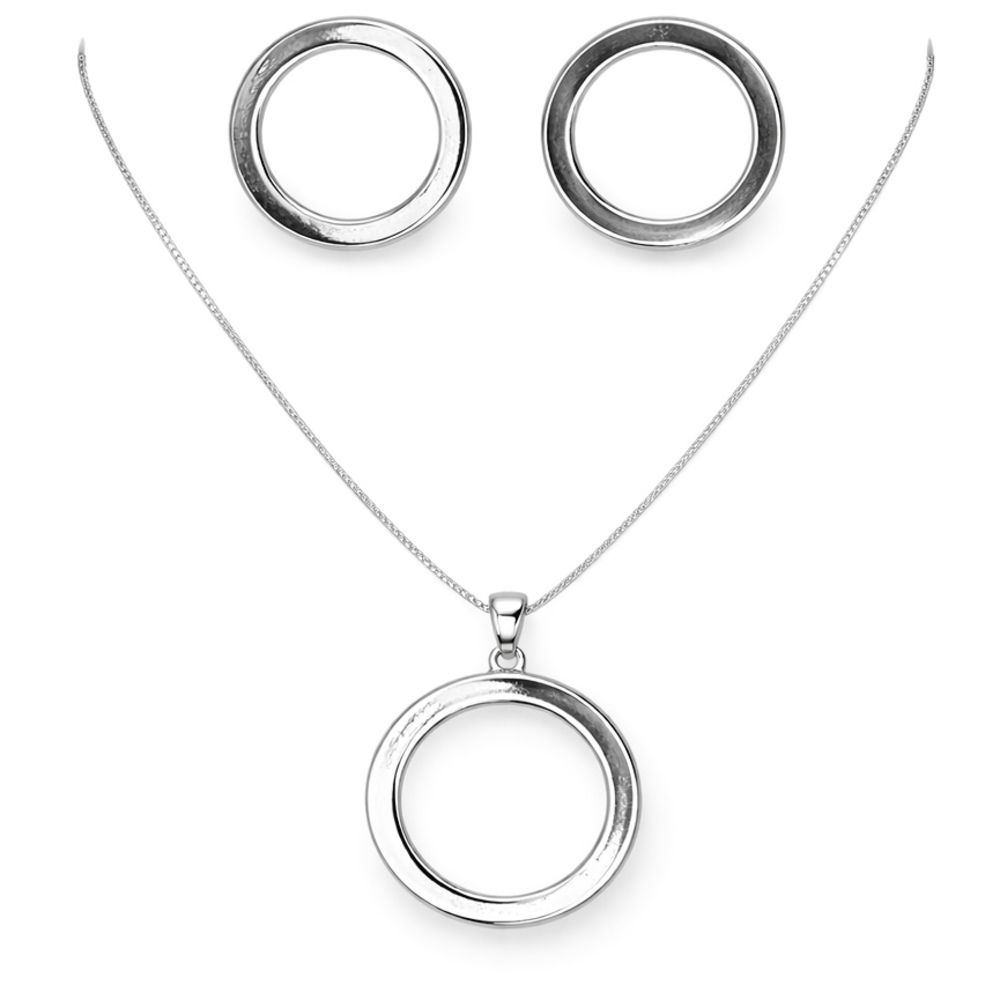 Conjunto Arco Vazado Banhado a Prata 925 - 0000000... - RC JOIAS BY RUDI