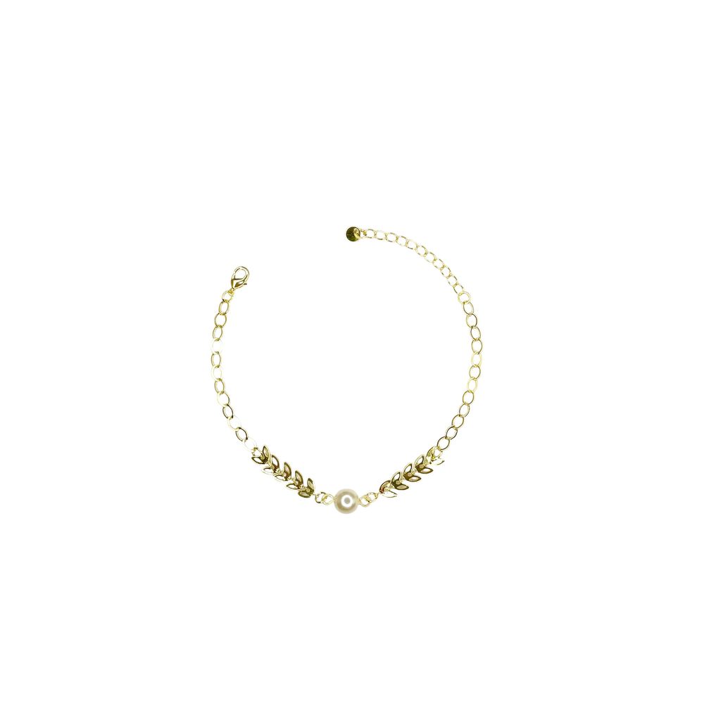 Pulseira Escama Pérola Banhado A Ouro 18K - 000000... - RC JOIAS BY RUDI