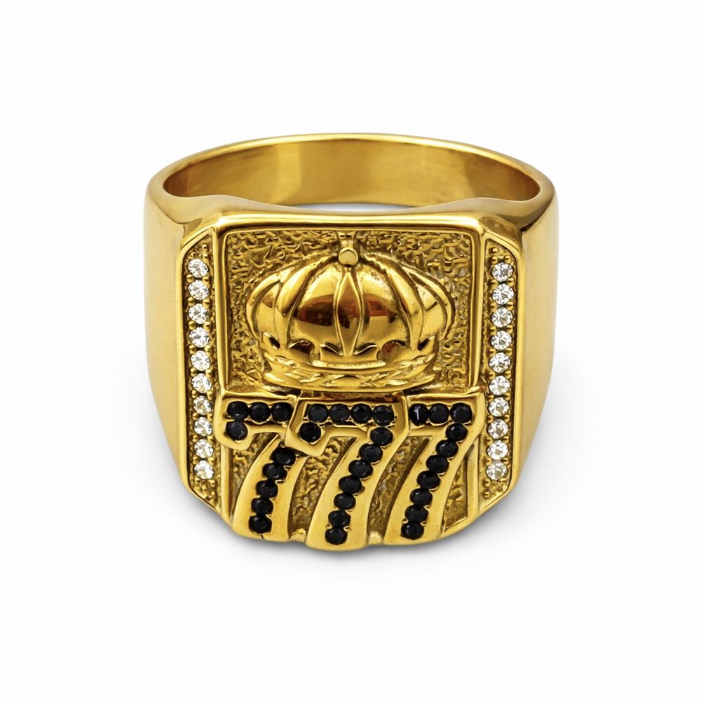 Deedeira 777 Cravejada Aço Dourado - 0000000137874 - RC JOIAS BY RUDI