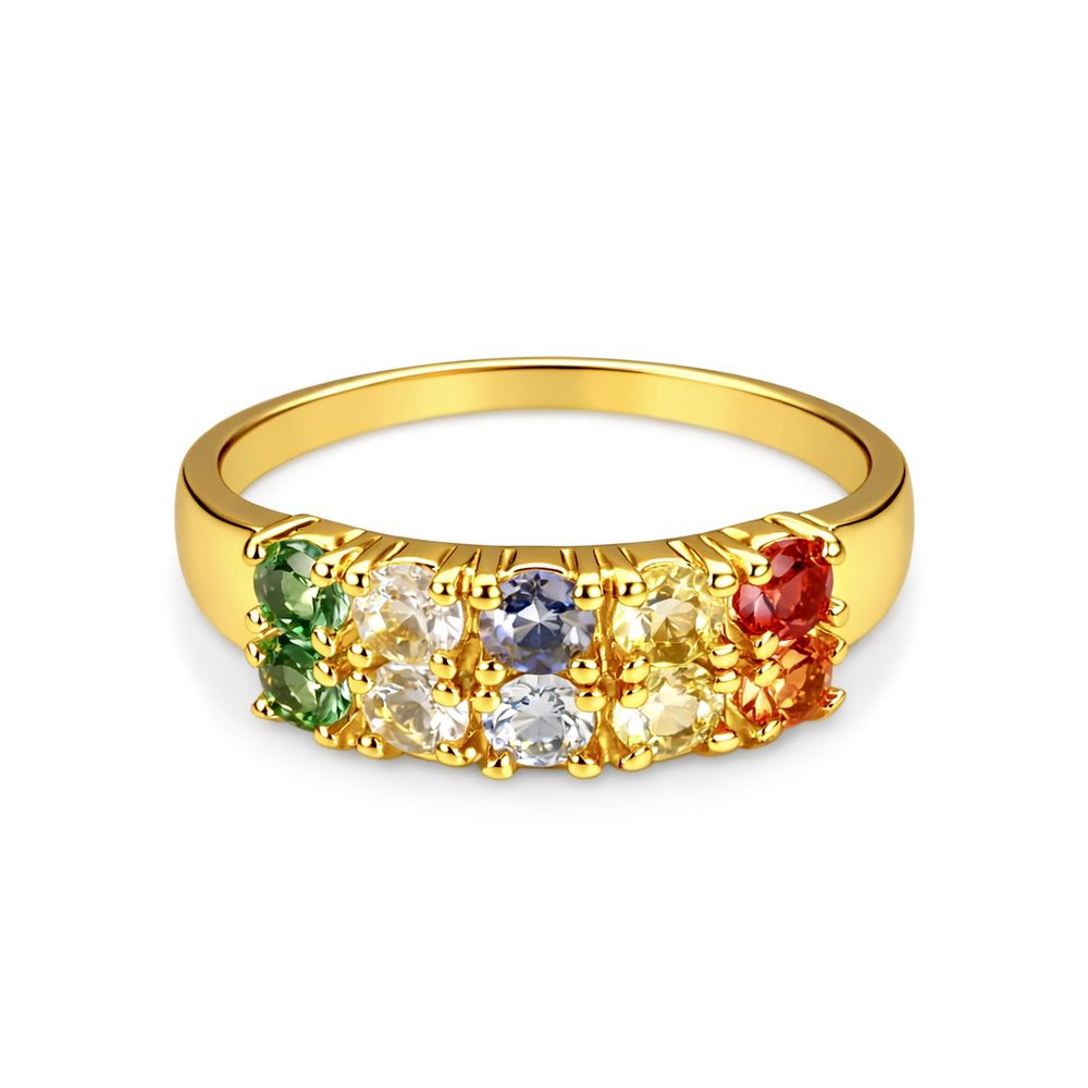 Anel Tela Colorida Cravejado Banhado a Ouro 18K - ... - RC JOIAS BY RUDI