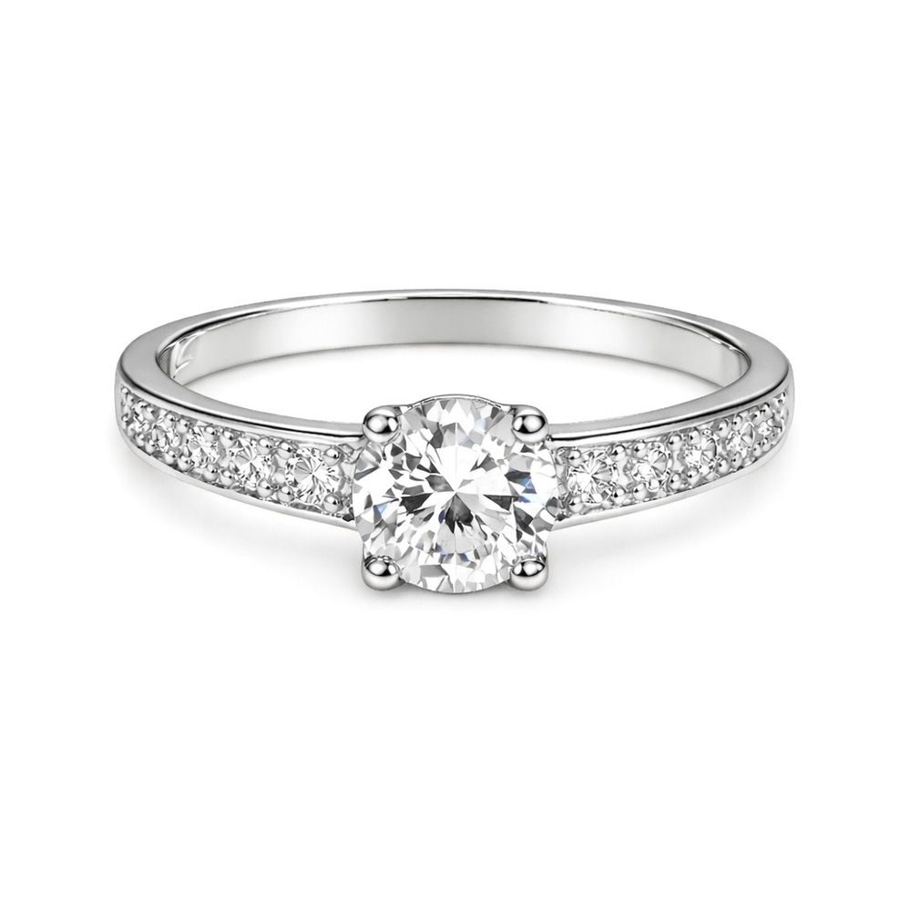 Anel Solitário Debutante Cristal Cravejado Banhado... - RC JOIAS BY RUDI