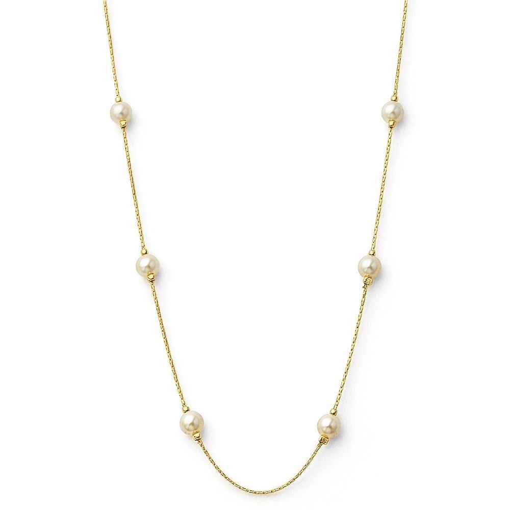 Colar L90 Pérolas Espaçadas Banhado a Ouro 18K - 0... - RC JOIAS BY RUDI