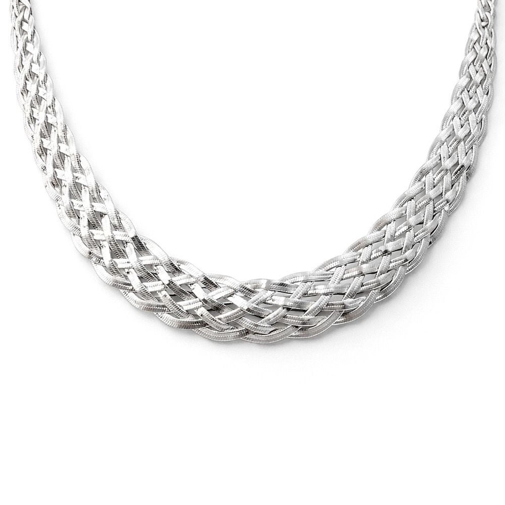 Colar Trançada 7 Fios Banhado a Prata 925 - 000000... - RC JOIAS BY RUDI