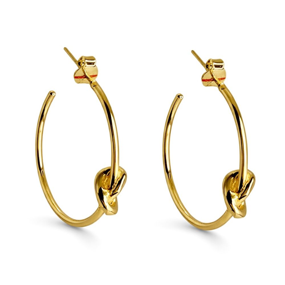 Brinco Argola Laço Banhado a Ouro 18K - 000000012... - RC JOIAS BY RUDI