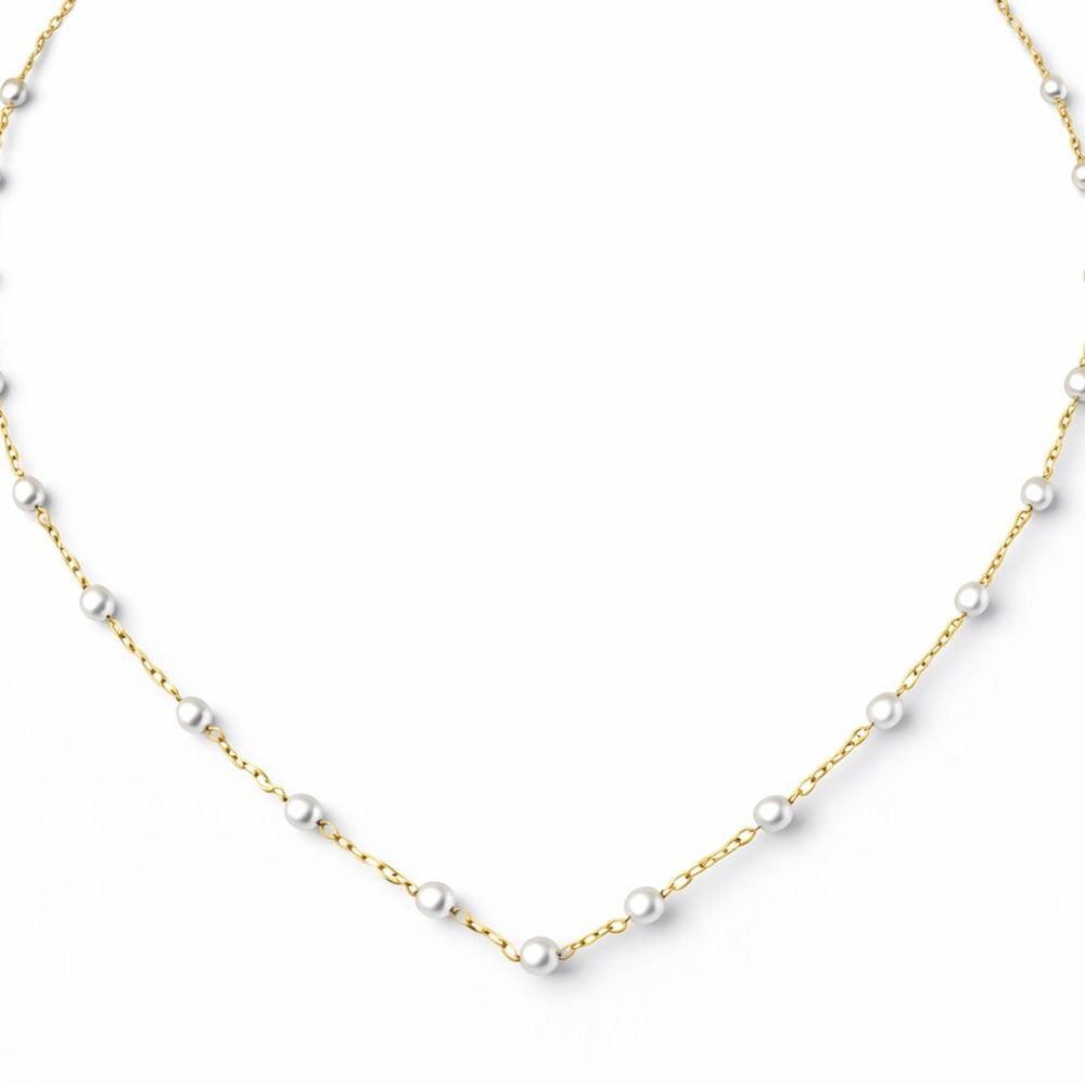 Colar Pérola Mini Banhado a Ouro 18K - 00000000037... - RC JOIAS BY RUDI