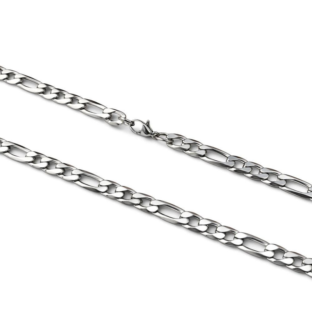 Corrente 3x1 Chapada 7 Milímetros Aço Inoxidável -... - RC JOIAS BY RUDI