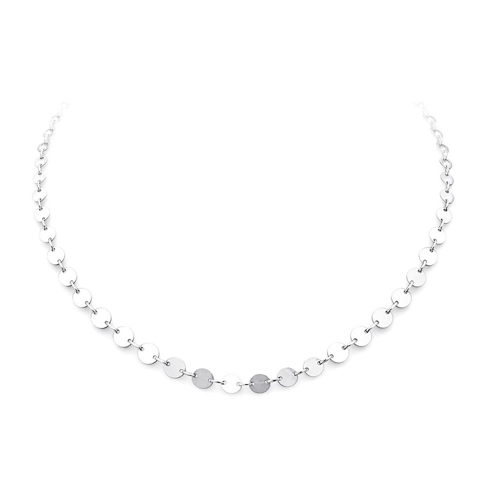 Colar Medalha Contínuo Banhado A Prata 925 - 00000... - RC JOIAS BY RUDI