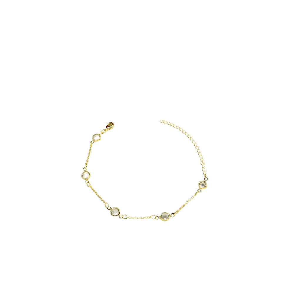 Pulseira Cinco Tiffany Cristal Espaçada Banhado A ... - RC JOIAS BY RUDI