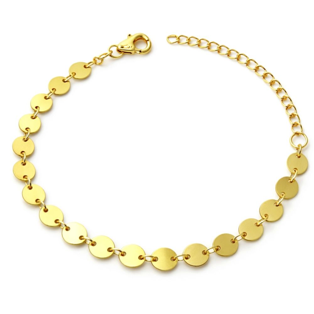 Pulseira Medalha Contínuo Banhado A Ouro 18K - 000... - RC JOIAS BY RUDI