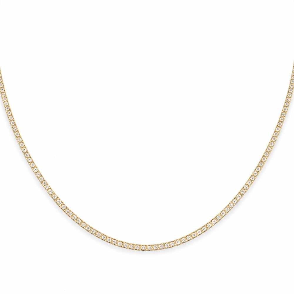 Colar Riviera Cristal Banhado A Ouro 18K - 0000000... - RC JOIAS BY RUDI