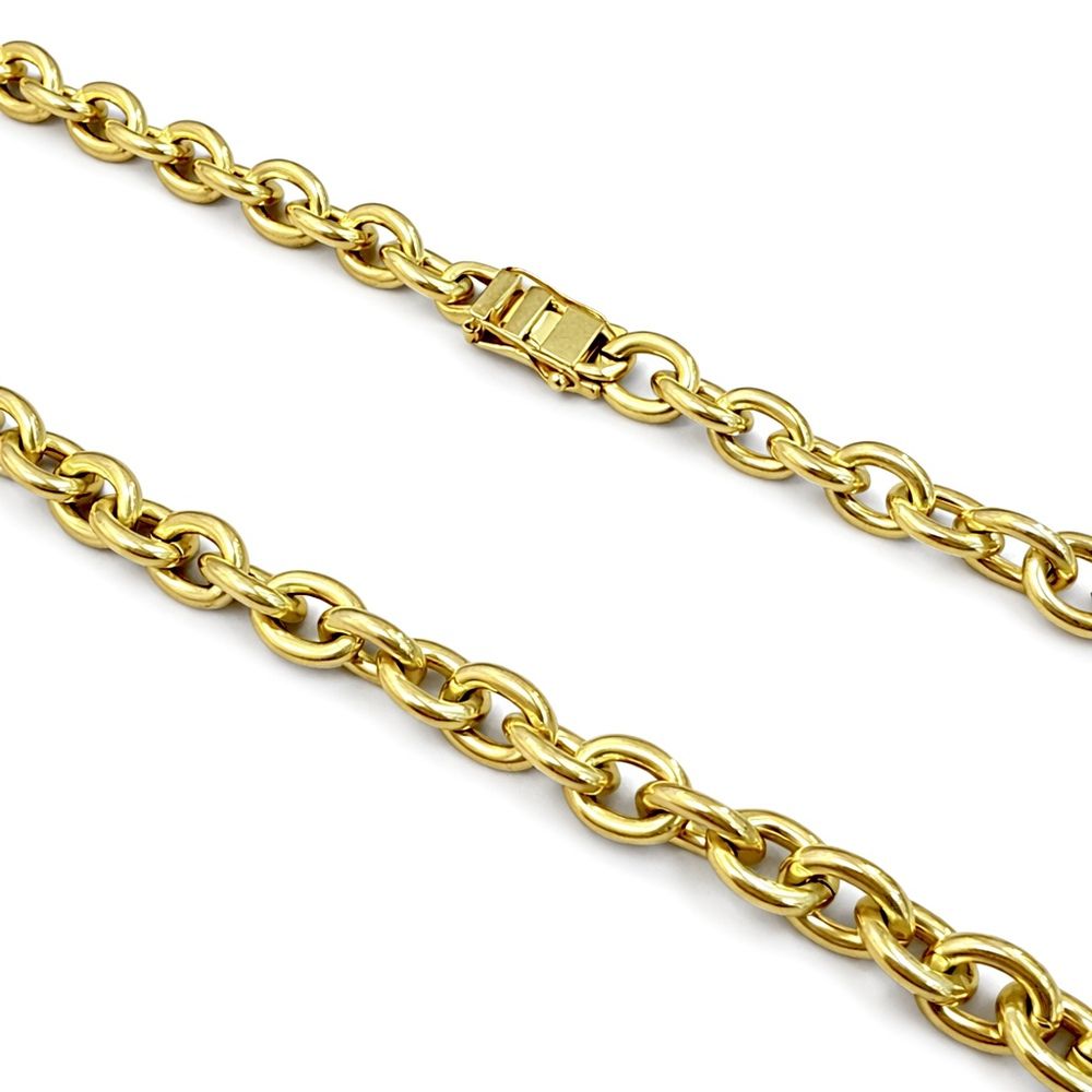 Corrente Cadeado Fecho Gaveta Trava Dupla Banhado ... - RC JOIAS BY RUDI