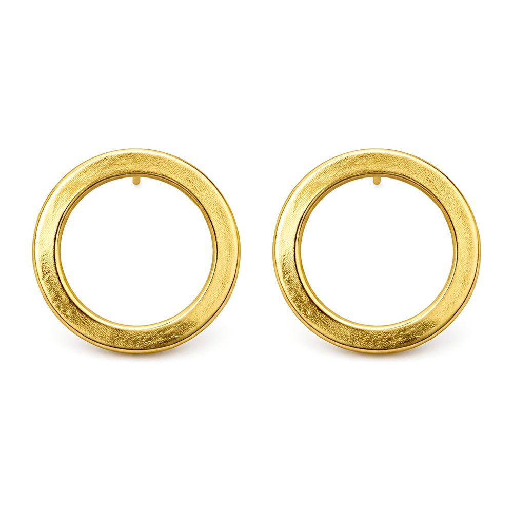 Brinco Arco Vazado Banhado A Ouro 18K - 0000000111... - RC JOIAS BY RUDI