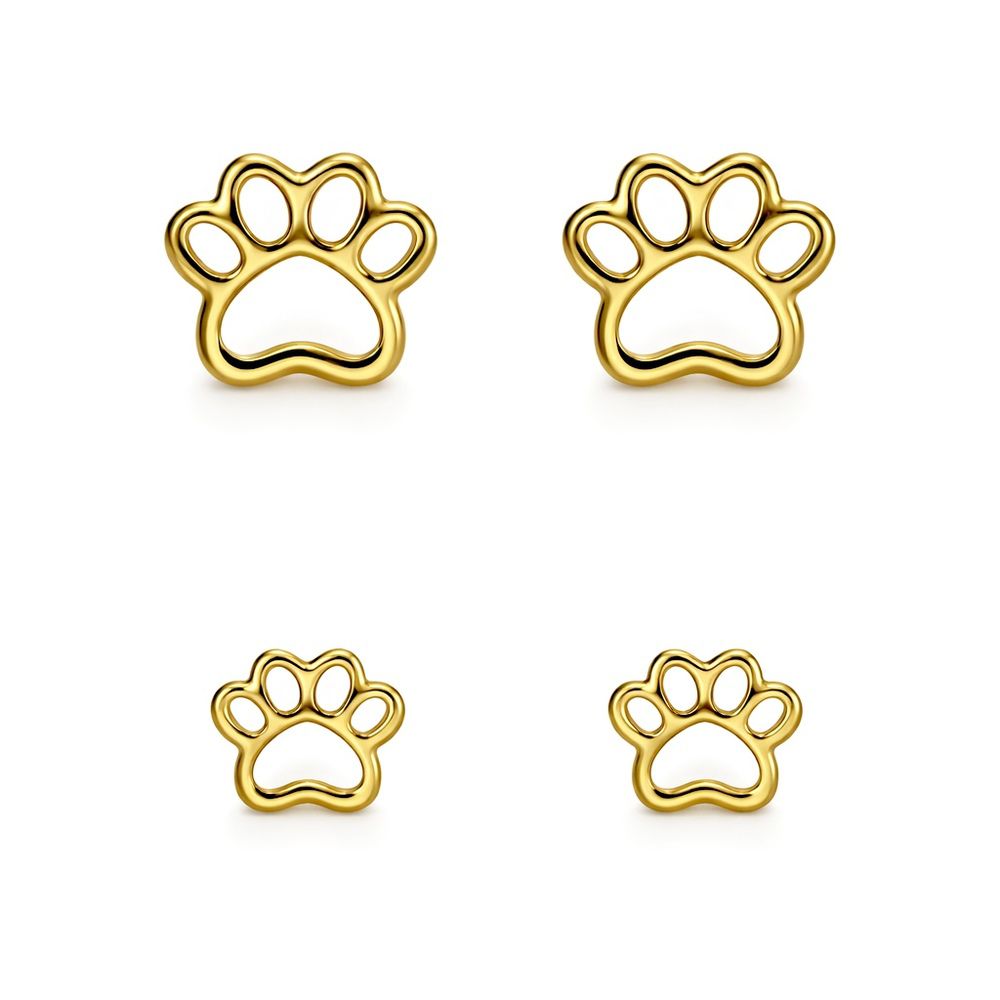 Brinco Duo Patinha Banhado A Ouro 18k - 0000000016... - RC JOIAS BY RUDI