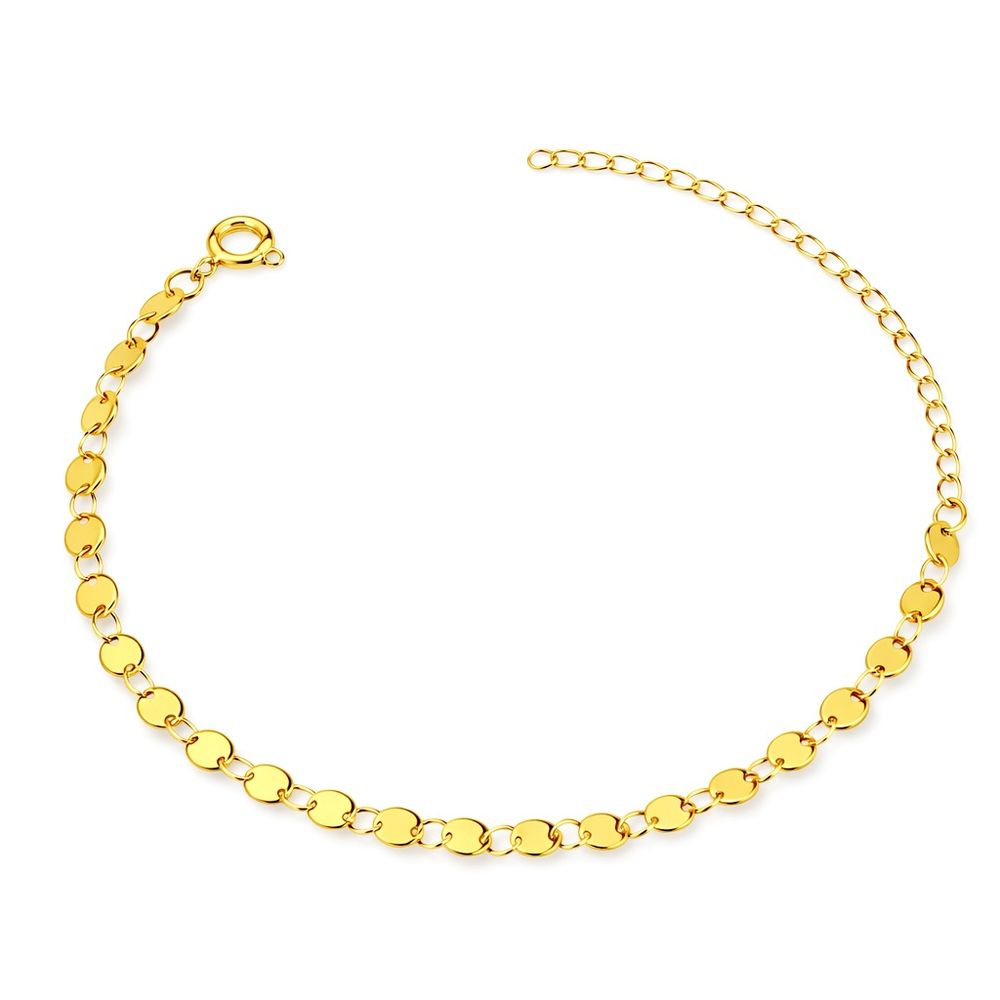 Pulseira Medalhinha Contínuo Banhado A Ouro 18K - ... - RC JOIAS BY RUDI