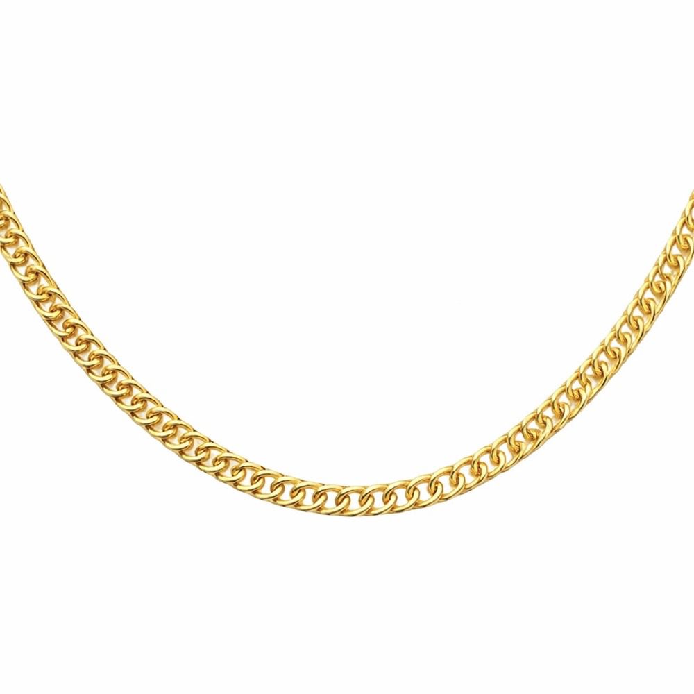 Colar Grumet Dupla Banhado A Ouro 18K - 0000000076... - RC JOIAS BY RUDI