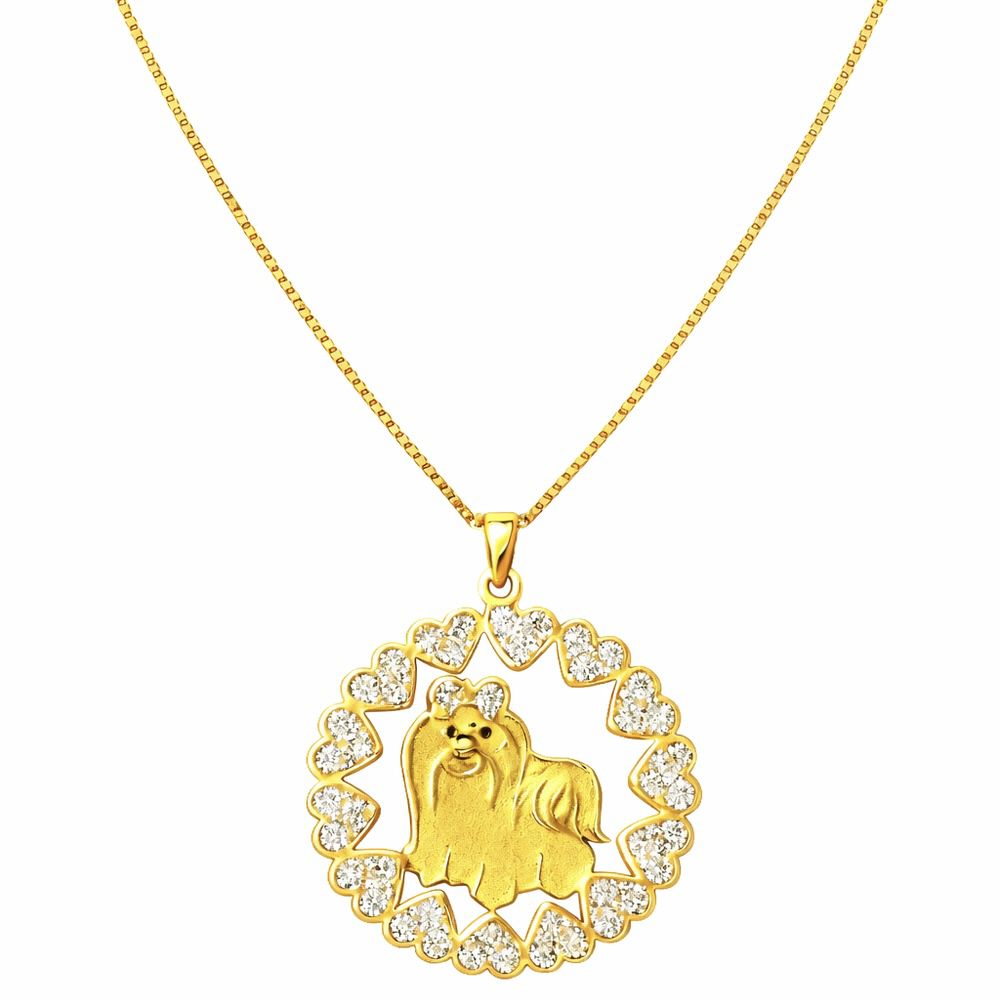 Colar Yorkshire Zircônia Banhado a Ouro 18K - 0000... - RC JOIAS BY RUDI