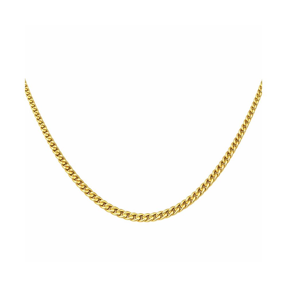 Colar Grumet Cubana 4mm Banhado a Ouro 18K - 00000... - RC JOIAS BY RUDI