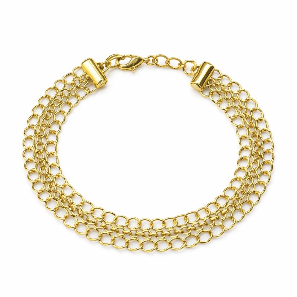 Pulseira Ponto Peruano Banhado a Ouro 18K - 000000... - RC JOIAS BY RUDI