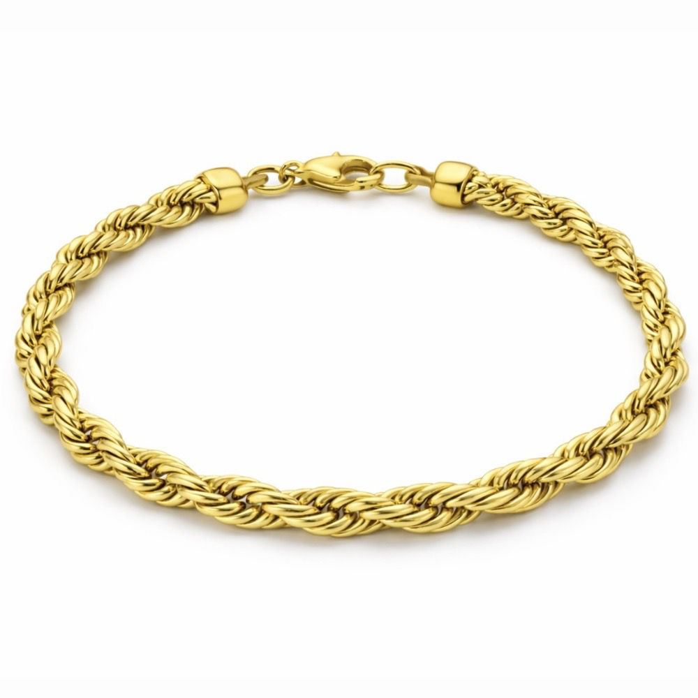 Pulseira Cordão Baiano Fecho Lagosta Banhado a Our... - RC JOIAS BY RUDI