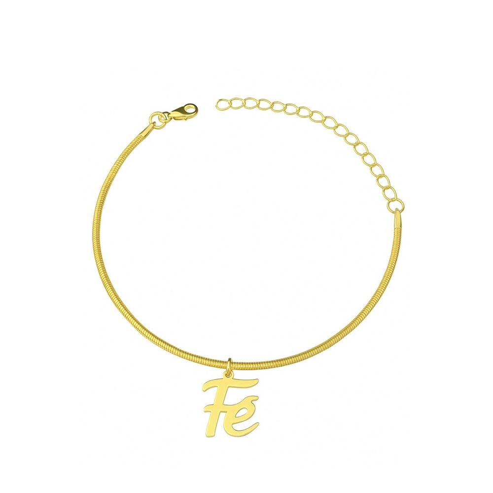 Pulseira Raposa Fé Banhado a Ouro 18k. - 000000016... - RC JOIAS BY RUDI