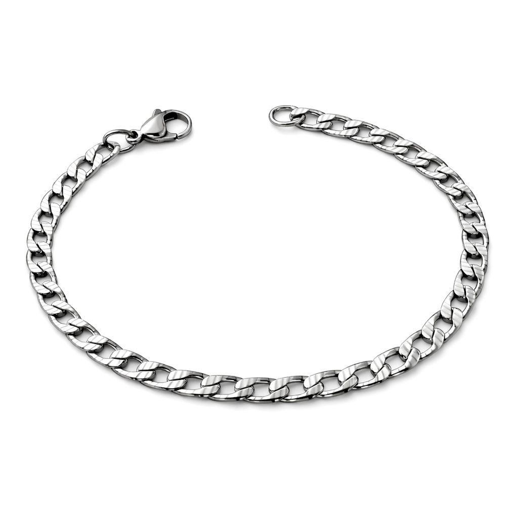 Pulseira Grumet Riscada Aço Inoxidável - 000000013... - RC JOIAS BY RUDI