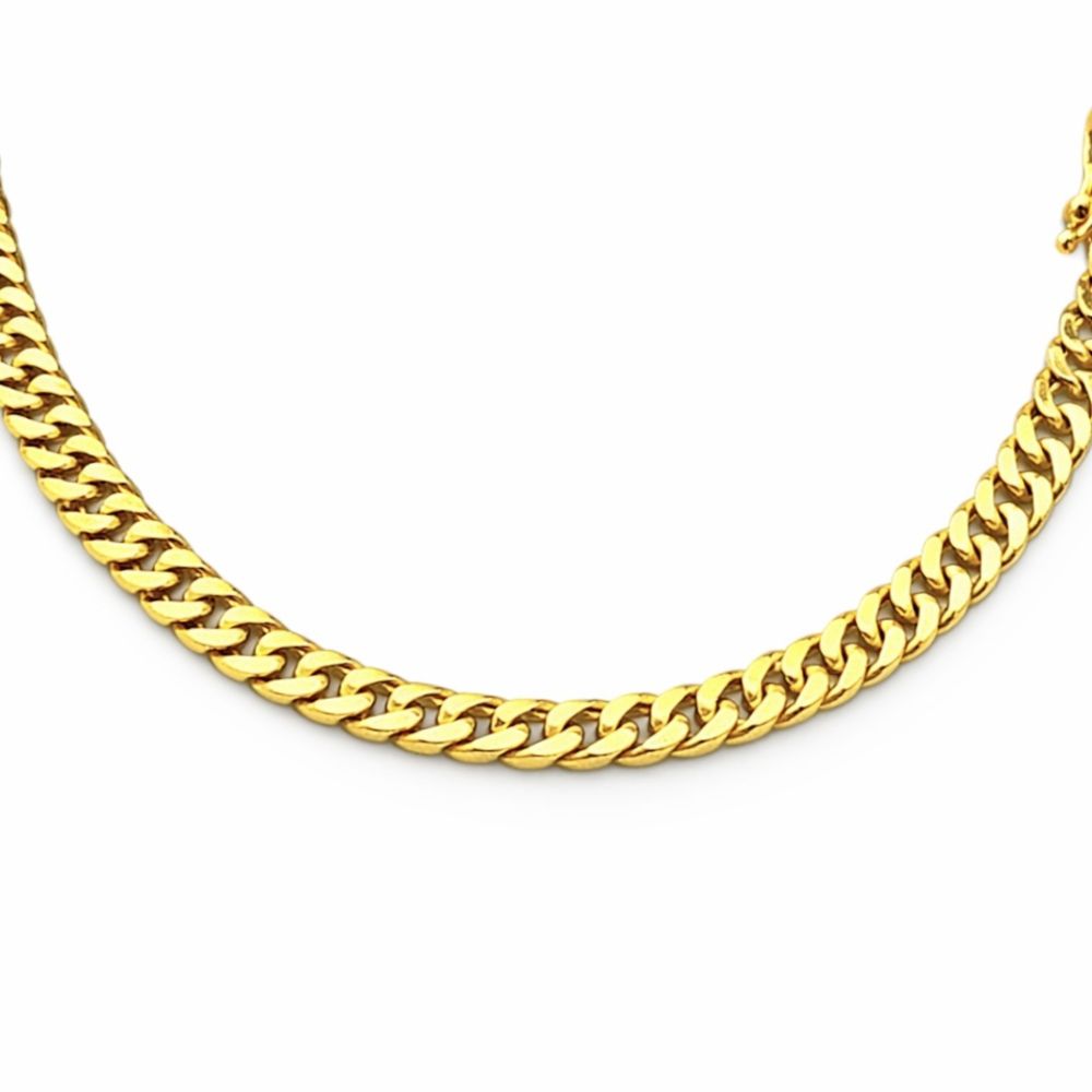 Colar Grumet Dupla Banhado a Ouro 18K - 0000000003... - RC JOIAS BY RUDI