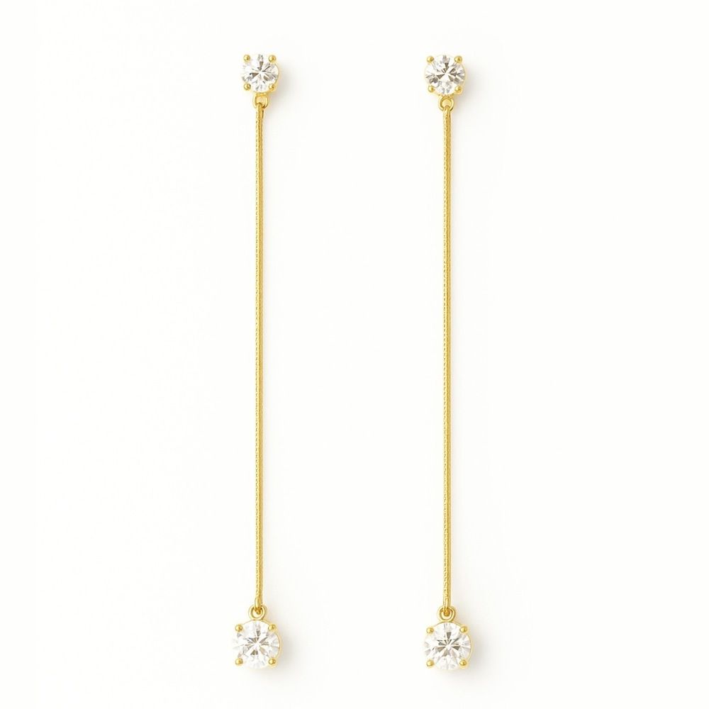 Brinco Ponto de Luz Fio Banhado a Ouro 18K - 00000... - RC JOIAS BY RUDI