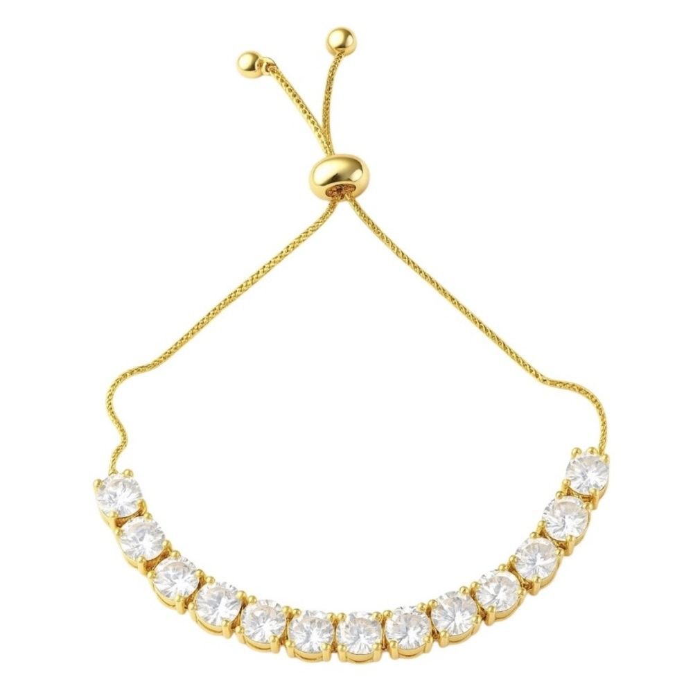 Pulseira Gravatinha Cravejada Banhado A Ouro 18k -... - RC JOIAS BY RUDI