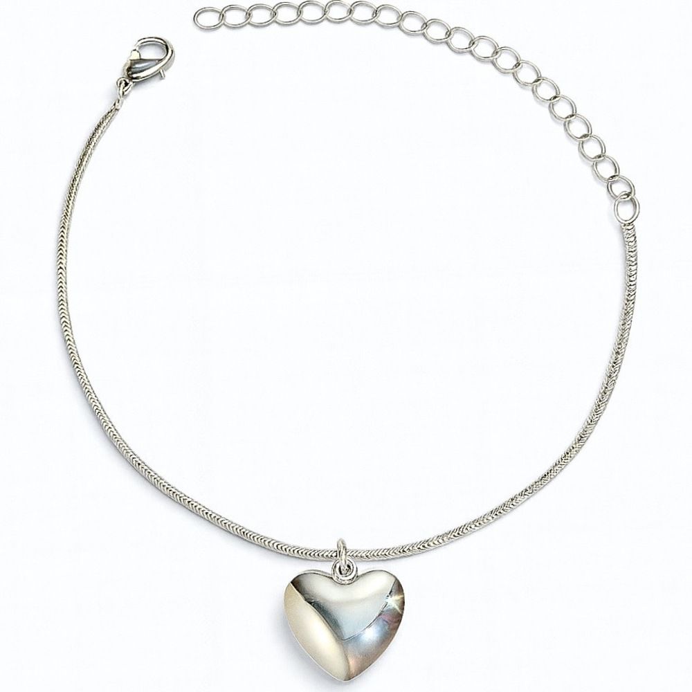 Pulseira Raposa Coração Banhado a Prata 925. - 000... - RC JOIAS BY RUDI