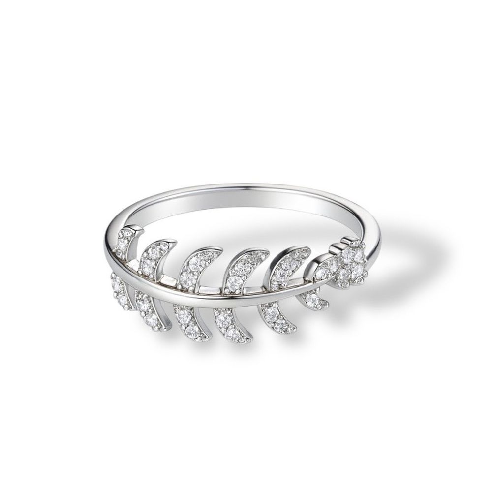 Anel Ramo Cristal Cravejado Banhado a Prata 925 - ... - RC JOIAS BY RUDI
