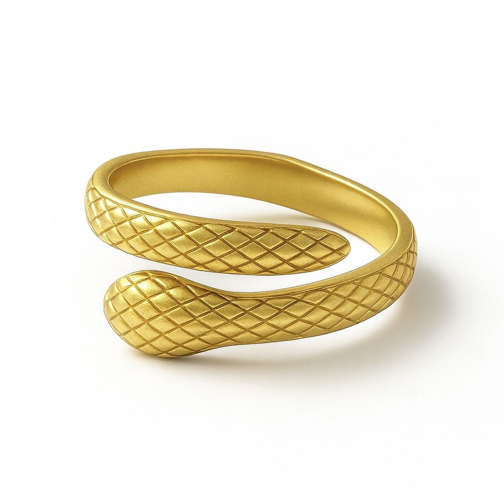 Anel Cobra Regulável Aço Dourado - 0000000169837 - RC JOIAS BY RUDI