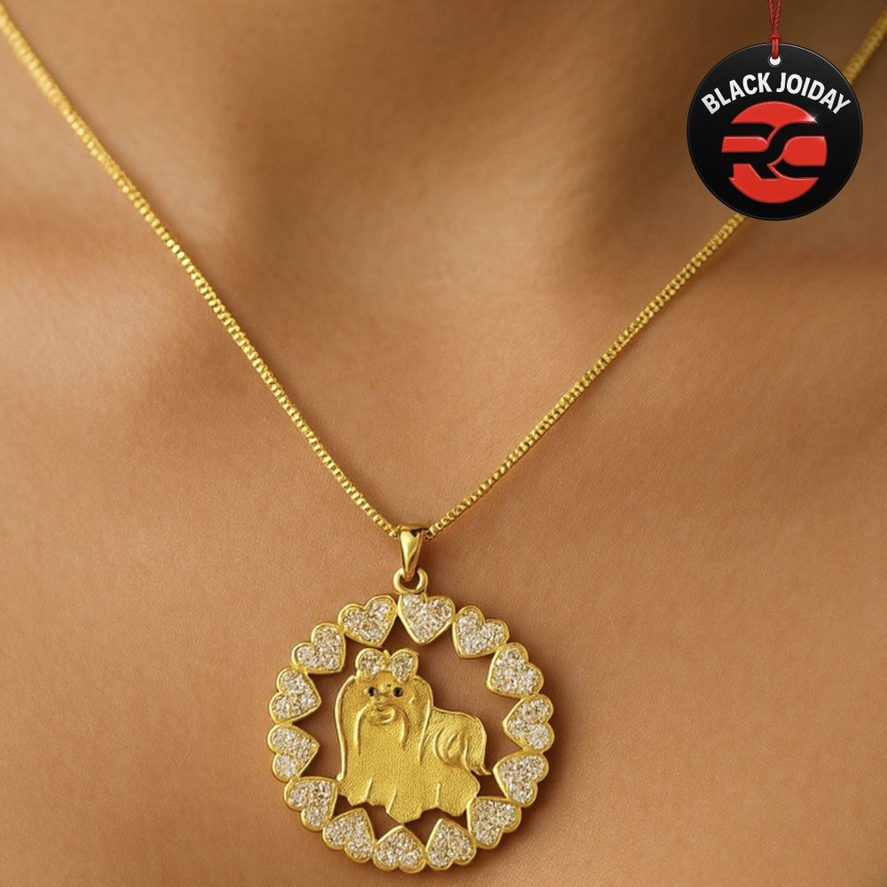 Colar Yorkshire Zircônia Banhado a Ouro 18K - 0000... - RC JOIAS BY RUDI