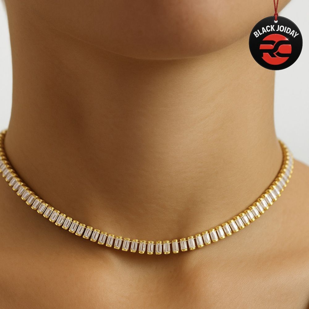 Colar Riviera Zircônia Banhado A Ouro 18K - 000000... - RC JOIAS BY RUDI