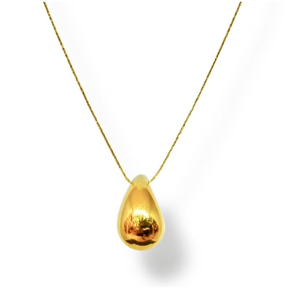 Colar Malha L90 Gota Banhado A Ouro 18K - 00000001... - RC JOIAS BY RUDI